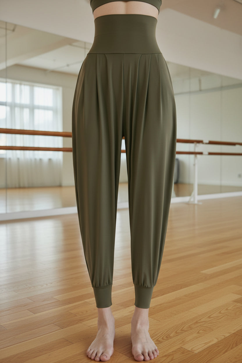 Women’s Ballroom & Fitness Dance Pants– High-Waisted