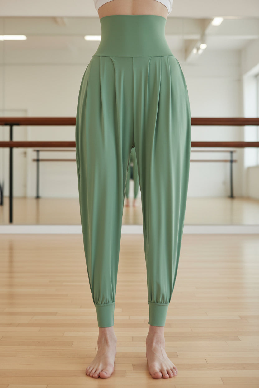 Women’s Ballroom & Fitness Dance Pants– High-Waisted