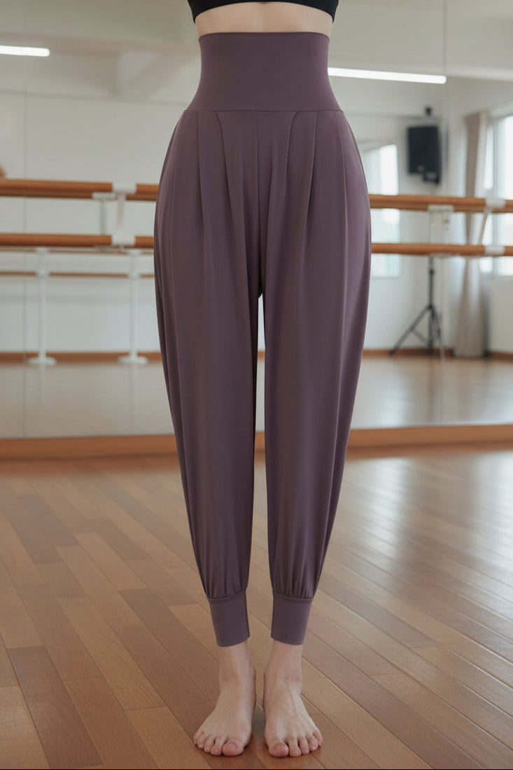 Women’s Ballroom & Fitness Dance Pants– High-Waisted