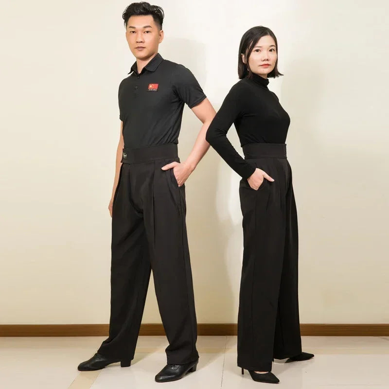 Unisex Ballroom Dance Pants – Professional Adult Competition Dancewear for Latin, Modern & Practice