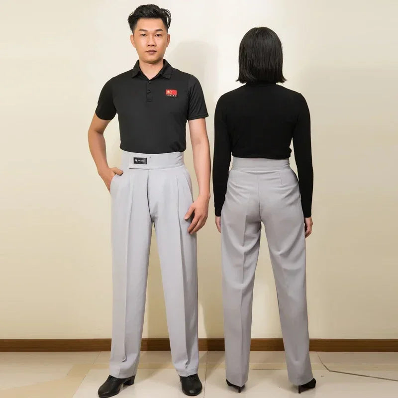 Unisex Ballroom Dance Pants – Professional Adult Competition Dancewear for Latin, Modern & Practice