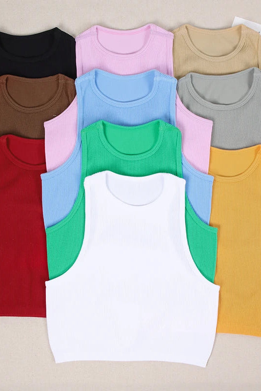 Dance Crop Top | Women's Seamless Athletic Tank for Studio & Performance