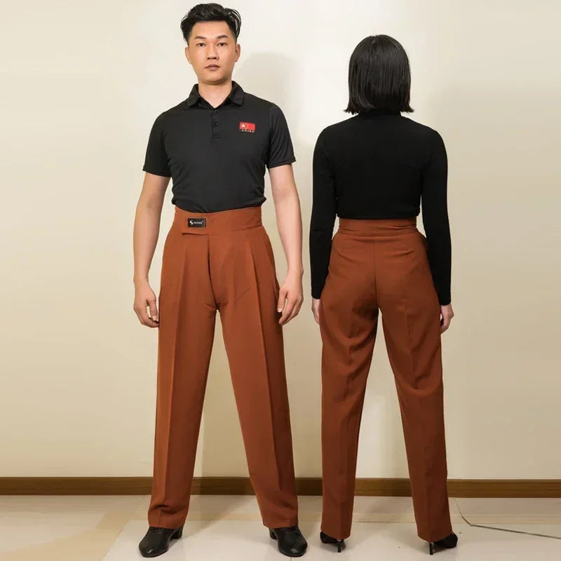 Unisex Ballroom Dance Pants – Professional Adult Competition Dancewear for Latin, Modern & Practice