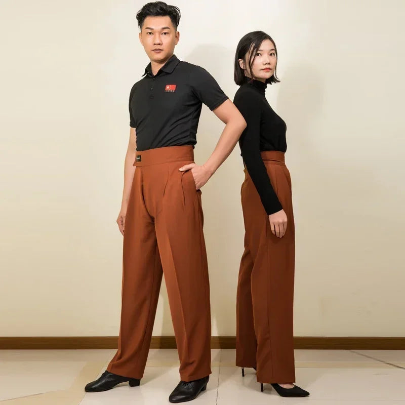 Unisex Ballroom Dance Pants – Professional Adult Competition Dancewear for Latin, Modern & Practice