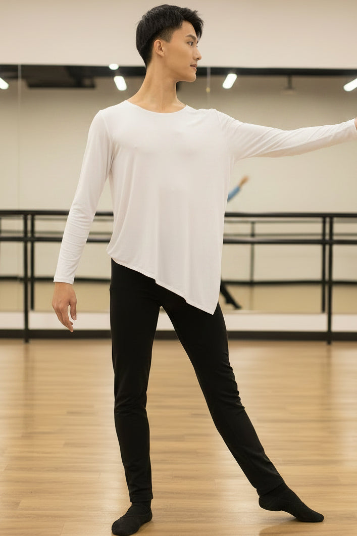 Men's Latin Dance Top | Avant-Garde Loose Ballroom Shirt