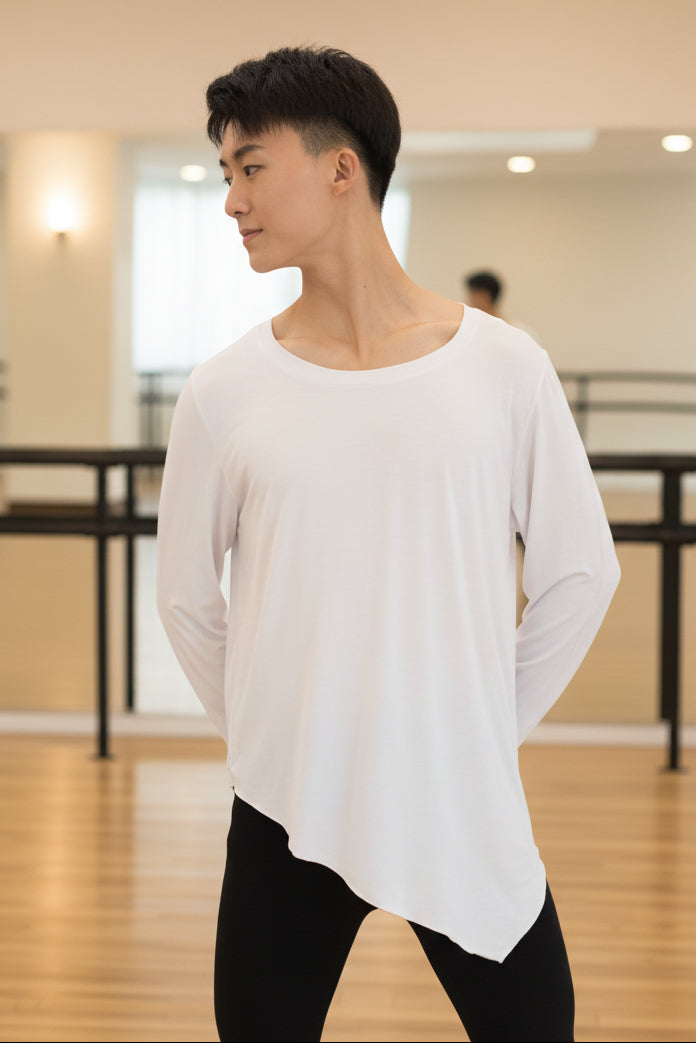Men's Latin Dance Top | Avant-Garde Loose Ballroom Shirt