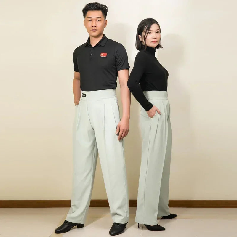 Unisex Ballroom Dance Pants – Professional Adult Competition Dancewear for Latin, Modern & Practice