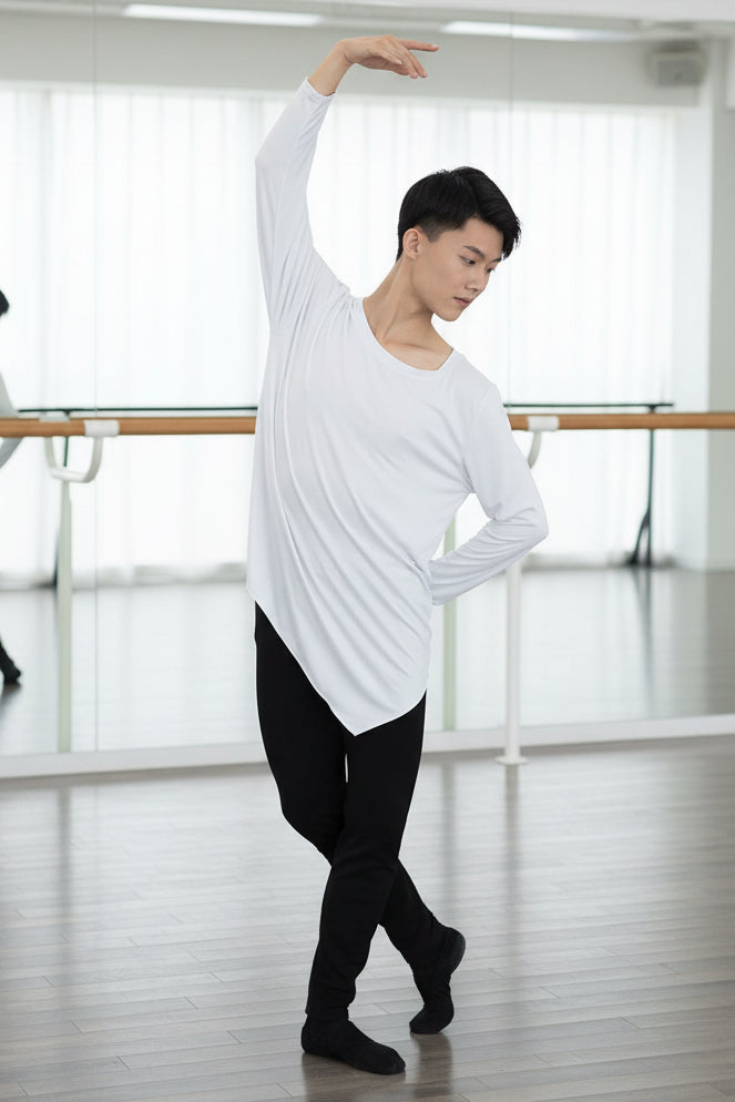 Men's Latin Dance Top | Avant-Garde Loose Ballroom Shirt
