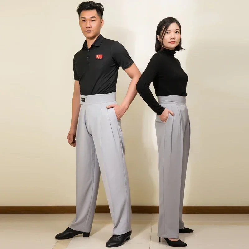 Unisex Ballroom Dance Pants – Professional Adult Competition Dancewear for Latin, Modern & Practice