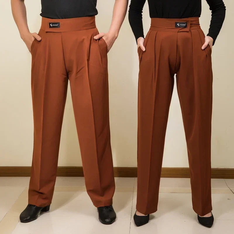 Unisex Ballroom Dance Pants – Professional Adult Competition Dancewear for Latin, Modern & Practice